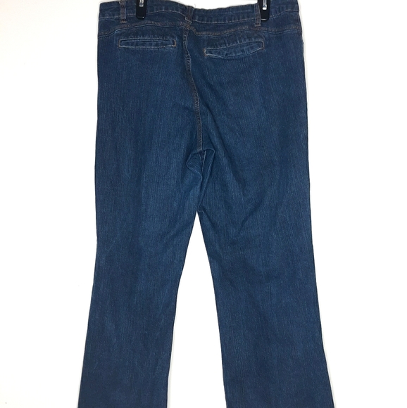 French Cuff Blue Bootcut Five Pockets Deni… - Picture 3 of 6